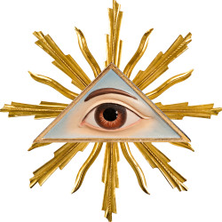 Olho de Deus com auréola