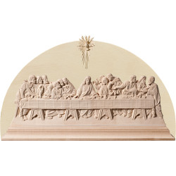 Last Supper relief to stand with background