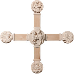 Cross with Evangelists and Easter Lamb