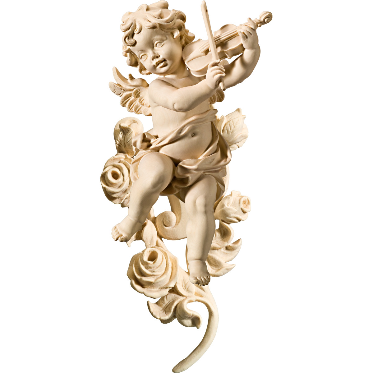 Berglandputte Geige mit Rosen