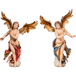 Paio angeli in stile napoletano da appoggio
