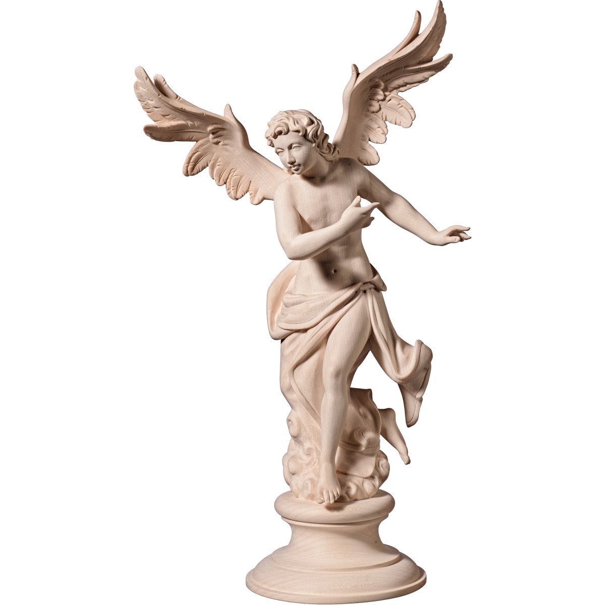 Anjo estilo Napolitano com pedestal à direita
