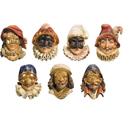 Máscaras Commedia dell'Arte em madeira | Bergland