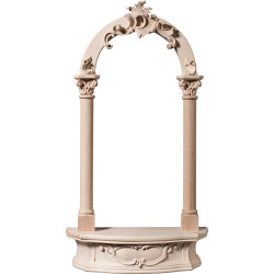 Bow console for the wall
