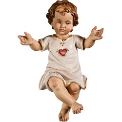 Baby Jesus with Sacred Heart wood statue