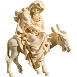 Mary on donkey for flight to Egypt