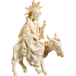 Jesus with palms on donkey (without base)