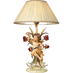 Lampada con rose e Putto Bergland destro