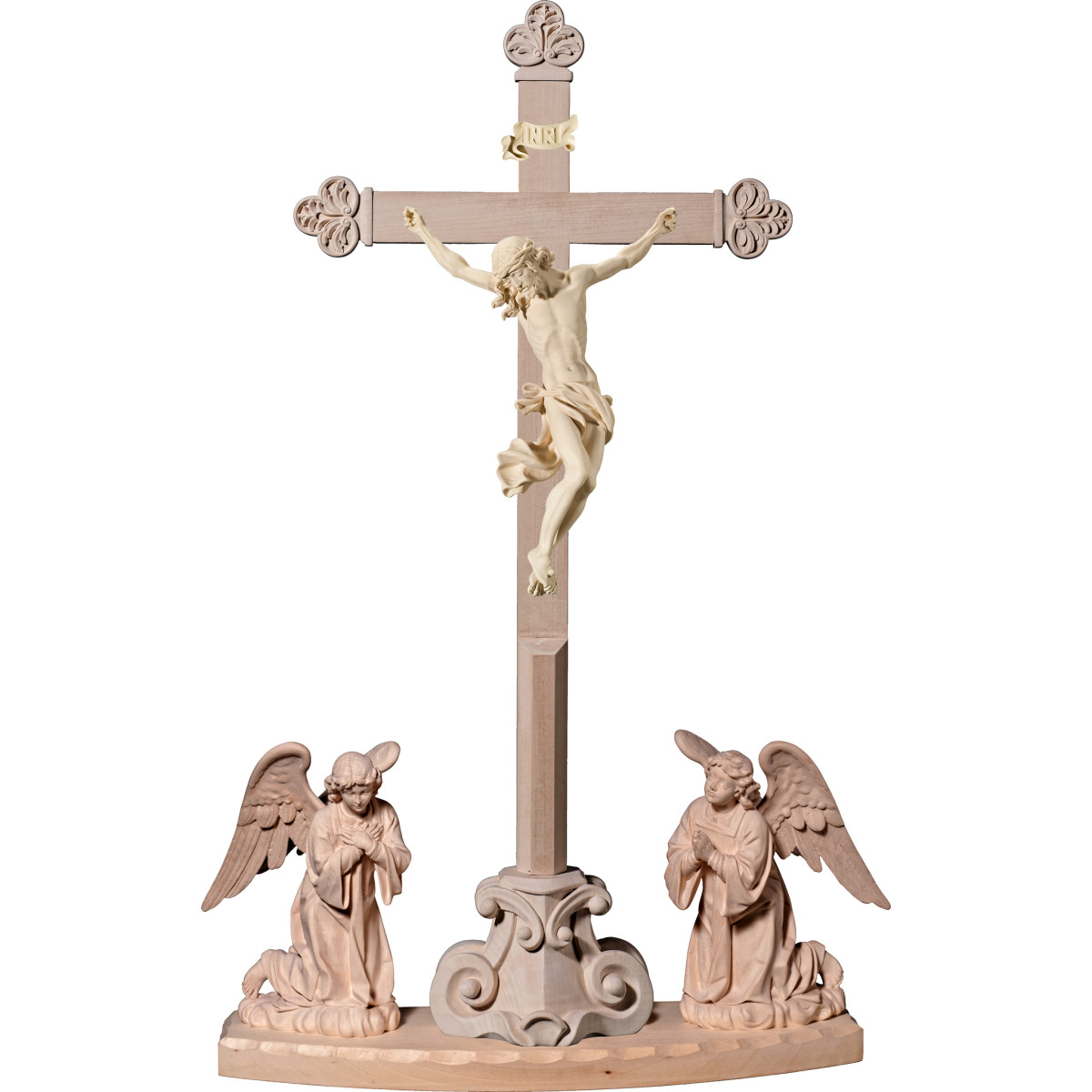 Corpus Barock auf Standkreuz mit Engelpaar kniend