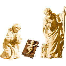 Nacimiento con Niño Jesús en cuna simple (sin base)
