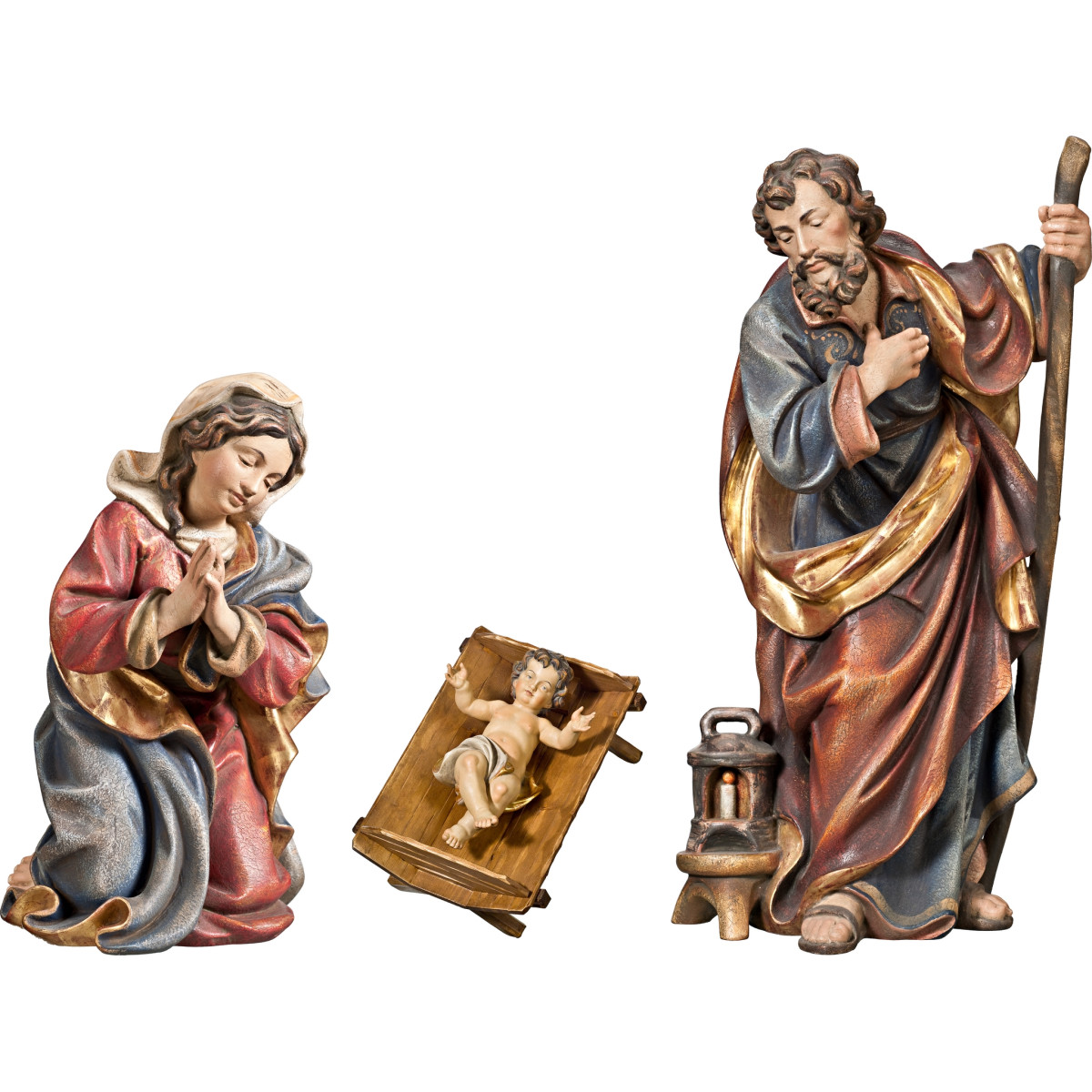 Nacimiento con Niño Jesús en cuna simple (sin base)