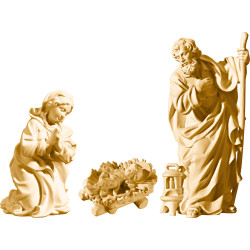 Nacimiento con Niño Jesús fijo en cuna (sin base)