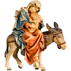 Mary on donkey for flight to Egypt