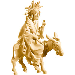 Jesus with palms on donkey (without base)