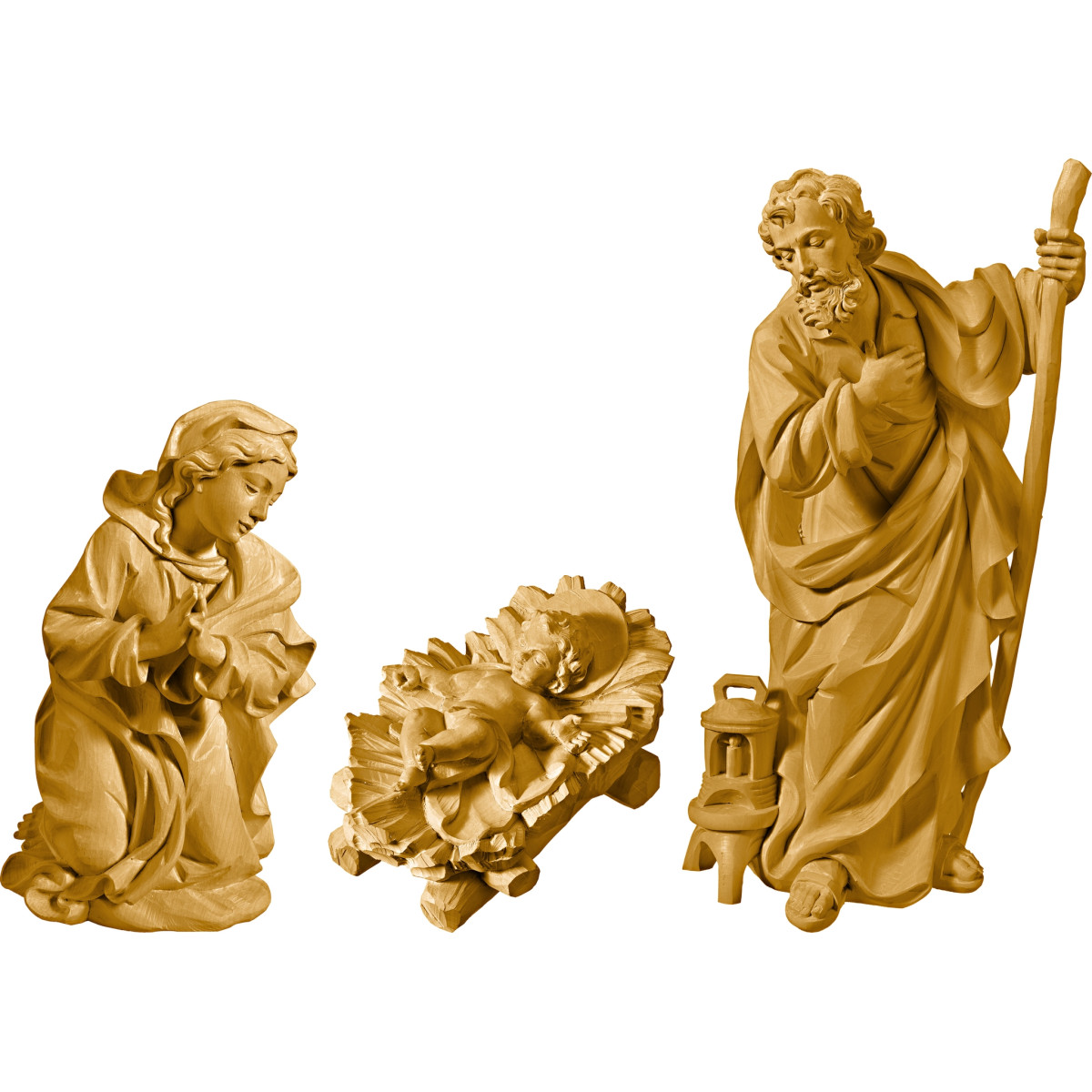 Holy Family with Jesus Child fixed in cradle (without base)