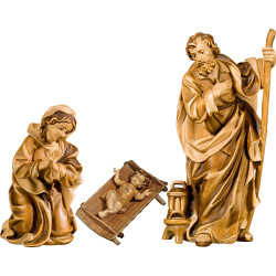 S. Família com Menino Jesus vestido IHS em cama simples (sem base)