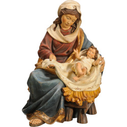 Mary sitting with Jesus Child clothed