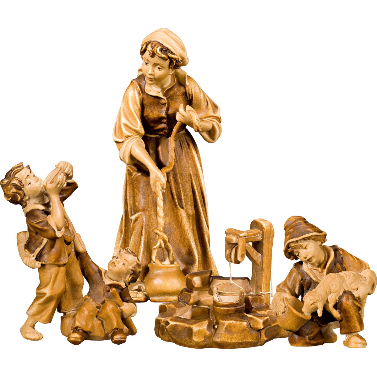 Well Scene Group for Wooden Nativity | Bergland