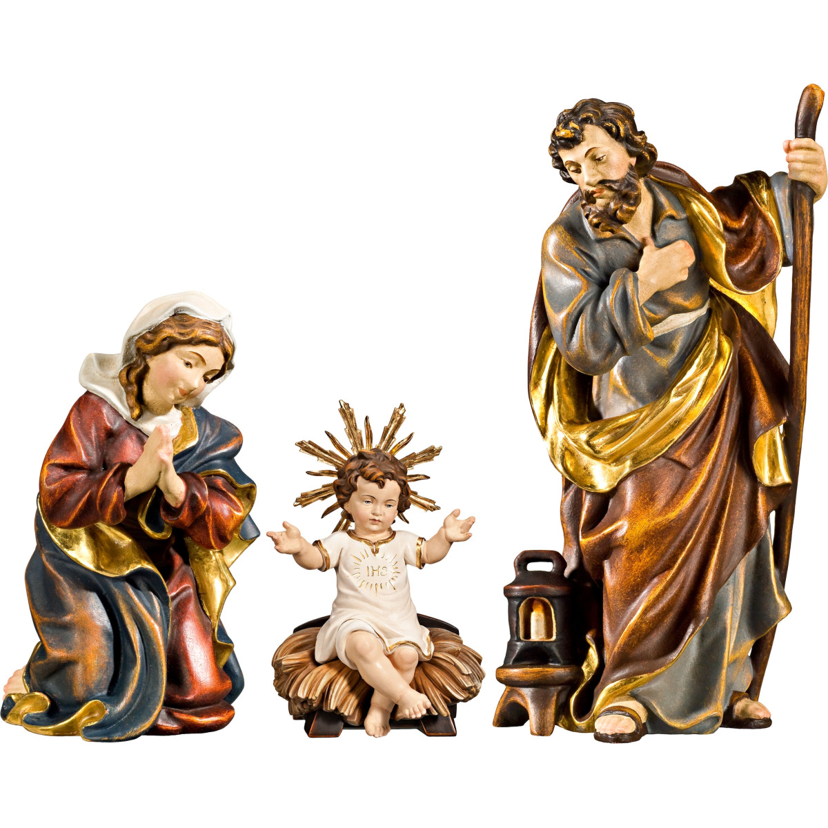 Holy Family with sitting clothed IHS Jesus Child (without base)