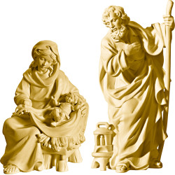 Nacimiento María sentada con Niño Jesús vestido