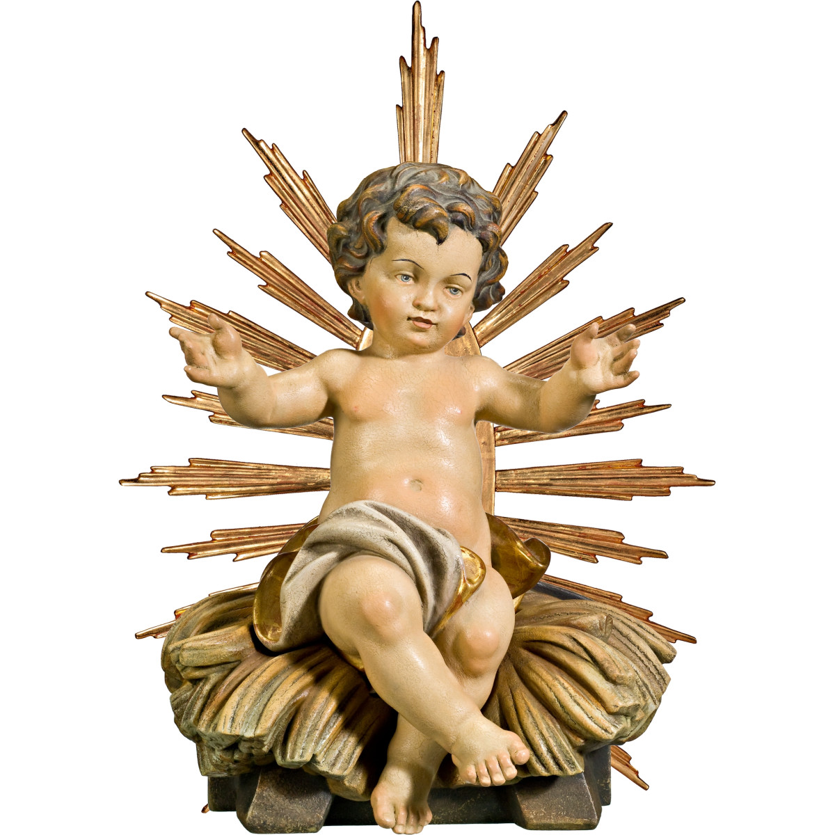 Seated Baby Jesus with Radiant Sunburst | Bergland