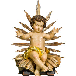 Seated Baby Jesus with Radiant Sunburst | Bergland