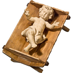 Baby Jesus in a Simple Wooden Cradle | Bergland