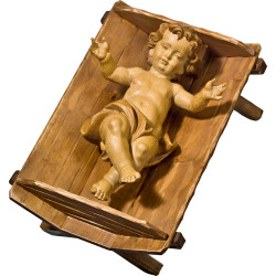 Baby Jesus in a Simple Wooden Cradle | Bergland