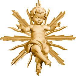 Menino Jesus sobre resplendor de raios | Bergland