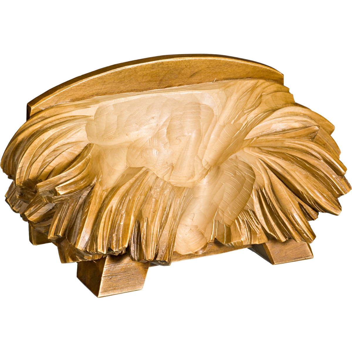 Wooden Cradle for Seated Baby Jesus | Bergland