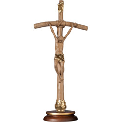 Crucifijo de Papa Juan Pablo II en pedestal