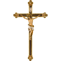 Cristo Pisa en cruz barroca