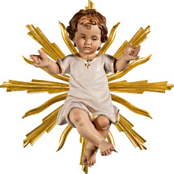 Menino Jesus vestido com auréola