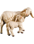 Schafe und Lämmer aus Holz für die Krippe | Bergland Shop